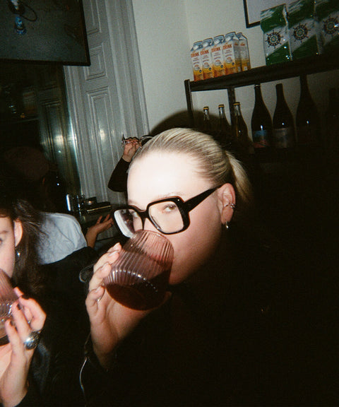 Djuce Studio Unbreakable Wine Glass in a restaurant