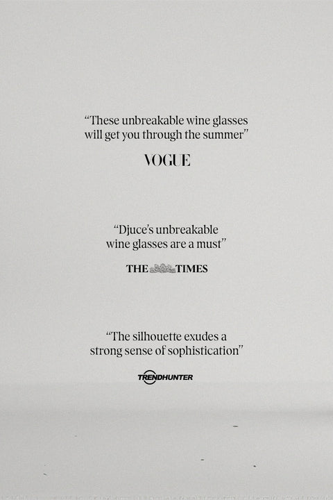 Media reviews of Djuce Studio Unbreakable Wine Glass