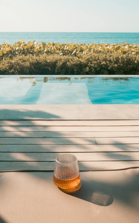 Djuce Studio Unbreakable Wine Glass by the pool