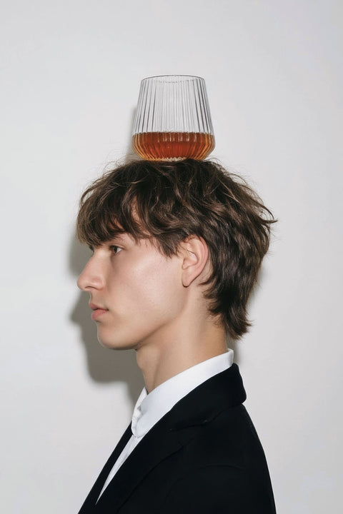 The Unbreakable Wine Glass on top of the head - Djuce Studio